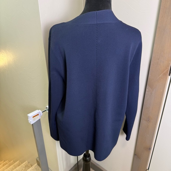 M.M. Lafleur The Sant Ambroues Jardigan Stretch Navy Blue Business Casual Jacket - Picture 5 of 8